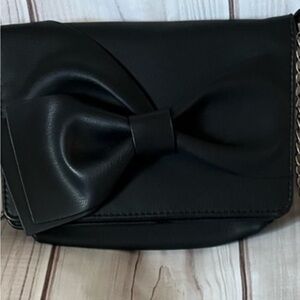 Nicole By Nicole Miller, Black Bow Front, Cross-Body Bag